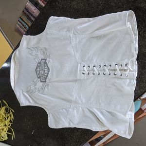 Women's zip front Harley Davidson top size L